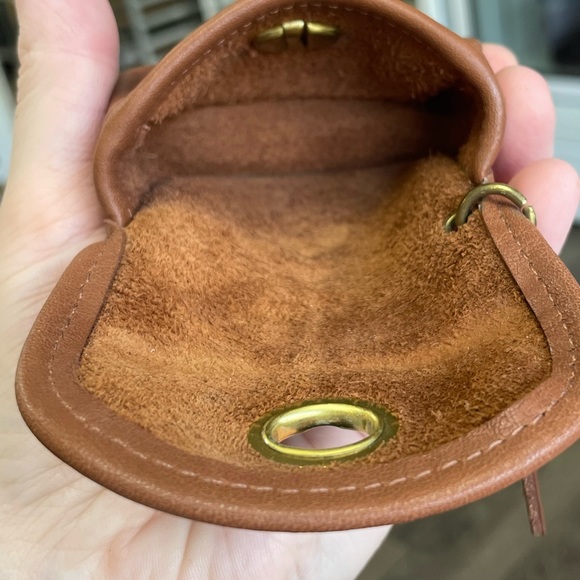 Vintage Coach Mini City Key Fob Coin Purse In British Tan Leather 7105- VGC - Picture 2 of 16